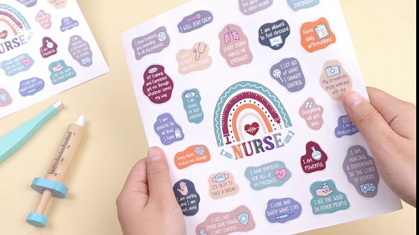 Gueevin 500 Pcs Funny Nurse Stickers Waterproof Nursing Stickers Decals Medical Stickers Bulk for Nurse Week Gifts Water Bottles Computer Laptop Phone Cups Planner School Work Accessories Supplies