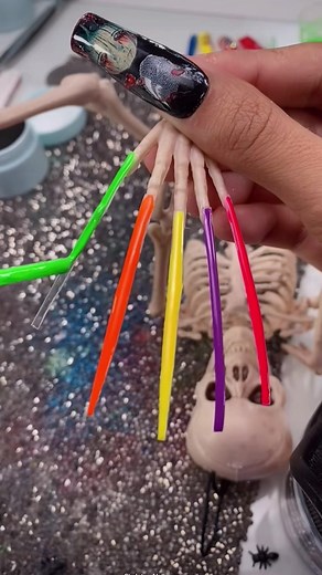 Spooky Halloween Skeleton Nail Art Tutorial