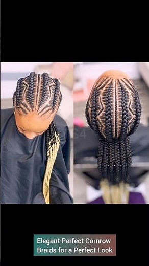 elegant cornrow braids for a perfect look #shorts #cornrows #braids