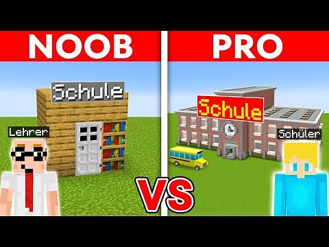 NOOB vs PRO: SCHUL HAUS BAU CHALLENGE in Minecraft!