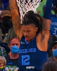 Ja Morant vs Giannis block — Ja really tried that