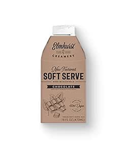 Elmhurst Dairy Free Soft Serve Mix, Chocolate, 16 Once (Pack of 6)