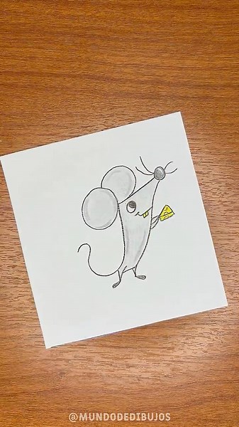 Ratón 🐭 | tutorial para dibujar un ratoncito ❤️ #dibujo #tutorial #pasoapaso