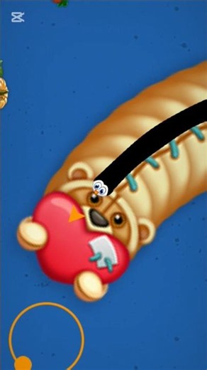 Wormszone Magic🐍 Game play #Short #snack #worms #youtubeshort #slitherio#wormatio#games