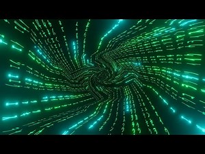 4K Free Abstract Spiral Matrix Raining Code Tunnel Motion Background