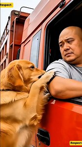 Truck Driver Saved Dog's Life 🐶❤️ (Emotional Story) #shorts #shortvideo #dog #truckdriver