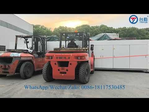 How to load super large forming size 3-station thermoforming machine without crane?