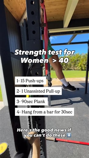You can still build strength in your 40s and beyond… No it’s not too late, you’re not too old I think women are scared they will get injured 🤕 or maybe even scared of embarrassing themselves for trying these moves ! I get it, which is why I strongly encourage a few things: 1- Re-write the story you’re telling yourself…instead of fear, think to yourself “What if it all Goes Right?!” 2-Make sure you follow a system and not just random workouts to keep injury free! That means proper warm-up, mobil