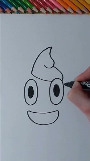 How to draw a basic turd 💩 #shorts