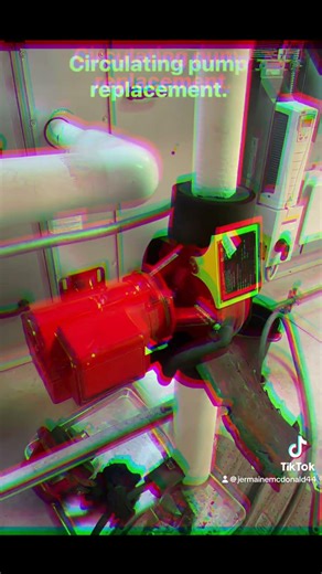 Circulating pump replacement with assembly for chilled water Ahu. #service #repair #fypシ #popular