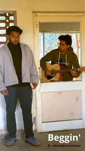 LAFZ on Instagram: "Beggin' - acoustic cover ft. Abandoned college sites . . Vocal- @pawel__27 Guitar- @priyanshu_rohi11a . . #beggin #maneskin #måneskin . . . [Beggin, maneskin, acoustic cover, college, english covers]"