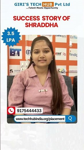 Success Story of Shraddha with 3.5LPA | Top IT Training & Placement Institute in Pune