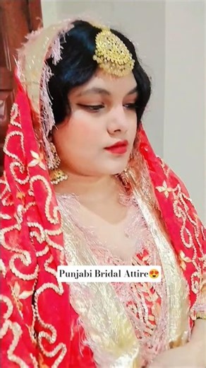 Punjabi Bridal Fashion😍 | Traditional Punjabi Bride Attire | Pakistani Culture Series #shorts #viral