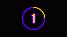 5 second timer. countdown animation from 5 to 0. Modern flat design...