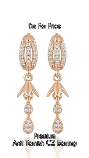 ✨Rose Gold Hoop Drop Earring✨WhatsApp @7798577064