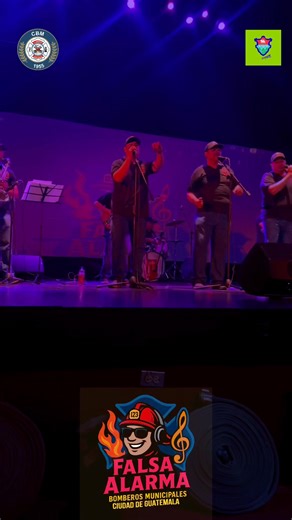 “¡Una noche inolvidable! El grupo musical Falsa Alarma se presentó en el Teatro Bella Artes, llenando el lugar de música, bailes y alegría. Todos los asistentes cantaron y bailaron al ritmo de cada melodía. #FalsaAlarma #TeatroBellaArtes #NocheDeMúsica #70Años #SiempreEstamos #BomberosMunicipales #Bomberos123” | Cuerpo de Bomberos Municipales Ciudad de Guatemala
