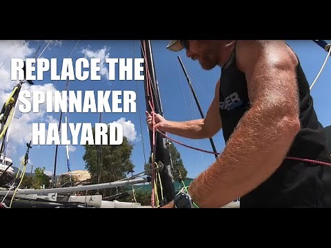 How to replace your spinnaker halyard