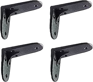 Amazon.com: NACH Decorative Shelf Brackets, 2 Pack of 2.8 x 1.8 x 3.5 inch, Black Cast Iron Shelving Brackets - Metal Shelf Supports- Decorative L Brackets : Tools & Home Improvement