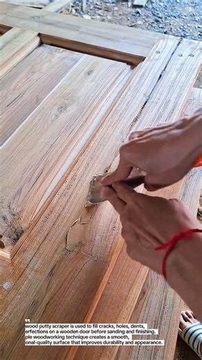 Amazing Wood Filler Repair Technique | Restore Wooden Doors Like a Pro! #woodworking #woodrepair