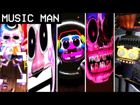 Evolution of Music Man in FNAF (2017-2025)