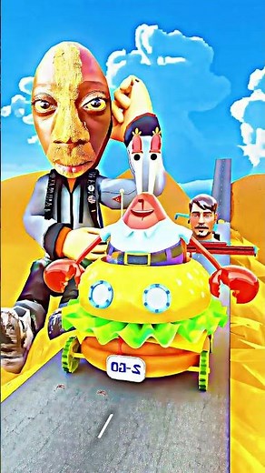 Blue hedgehog racing the creepy bald alien character! 👽 #AlienRace #HedgehogSpeed