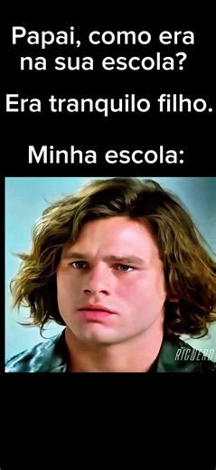 —PAPAI, COMO ERA A SUA ESCOLA? 📚💀— ERA TRANQUILA, FILHO…Até alguém falar:“TE ESPERO LÁ FORA.”