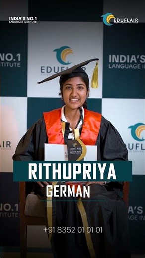 Rithupriya's Journey to German B2 with Eduflair 🇩🇪🎓