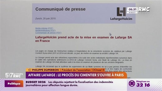 Affaire Lafarge : le procès du cimentier s'ouvre à Paris