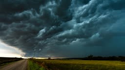 A dramatic scene unfolds as a storm front moves overhead, showcasing...