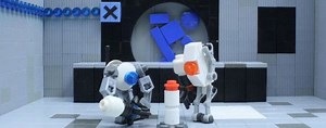Portal 2 recreated in this Lego stop-motion animation