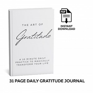 Gratitude Journal, Digital, PDF, Printable, Template, Mindfulness, Wellness, Daily Gratitude Log, Instant Download, Thankfulness Journal - Etsy