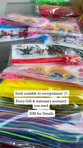 Everypickmart on Instagram: "Stock available at everypickmart. Where every pick matters🛍️🛒 . . Shop now at Every Pick Mart before your favorites sell out! . ✏️✨ Grab yours at Every Pick Mart! . . . #shopnow #bestdeals #trending #smallbusinesssupport #studentessentials . | stationary | notebook | pencils | gift paper | foaming sheets | ribbons | colors | pencil color | geometry | clay | markers | highlighter | sticky notes | Assignment paper | ice cream sticks | gift ribbons | pouch | geometry 