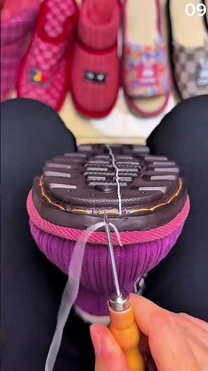 Shoe sewing technique with sole thread