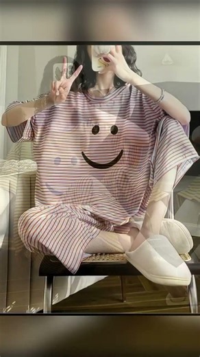 Cutest Striped Pajama Set Ever! #shorts #pajamas #ootd#grwm