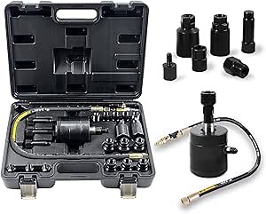 Pneumatic Puller Set for Injector, 22PCS Diesel Tools Pneumatic Injector Puller with Various Adapters, Pneumatic Diesel Injector Extractor Tool Diesel Injector Puller Set for Diesel Engines
