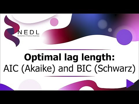 Optimal lag length: Akaike and Bayesian information criteria (Excel)