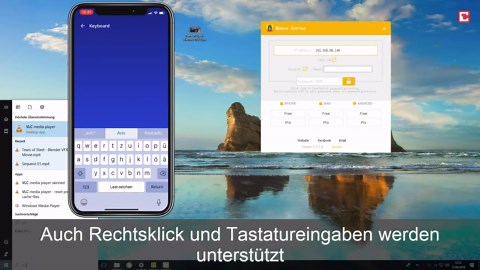 WiFi Mouse steuert den PC fern