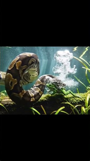 🐍 पानी के अंदर जब अजगर ने किया मेंढक का शिकार 😱 | Underwater Python Hunting Scene