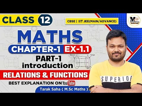 Class 12 maths NCERT CH 1 RELATIONS AND FUNCTIONS ex 1.1 introduction | CBSE class 12 Exercise 1.1