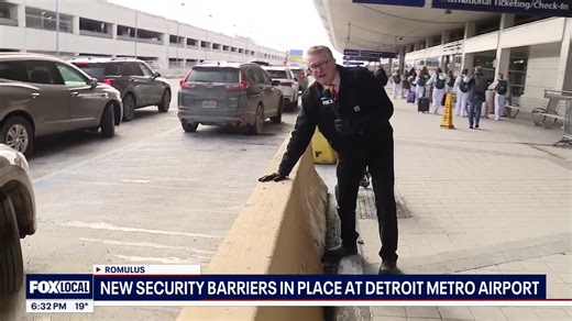 New security barriers in place at Detroit Metro Airport