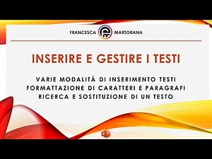 PowerPoint - Tutorial 3: Gestire testi in PowerPoint