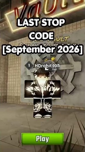 LAST STOP CODE SEPTEMBER 2026|ALL WORKIND CODE Tickets+Alien Tokens #robloxcodes2026#shorts
