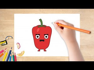 Drawing Bell Pepper Character | How To Draw