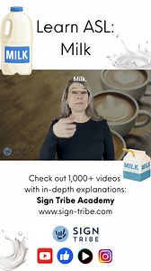 19 reactions | 蘭 Learn how to sign "MILK" in American Sign Language...