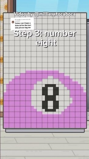 💖PINK 8 BALL FREE PIXEL TUTORIAL 🎀 ￼let’s make a cute painting for my room 🌸by @millie._.tocaboca