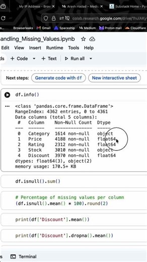 Getting Dataframe info in Python.