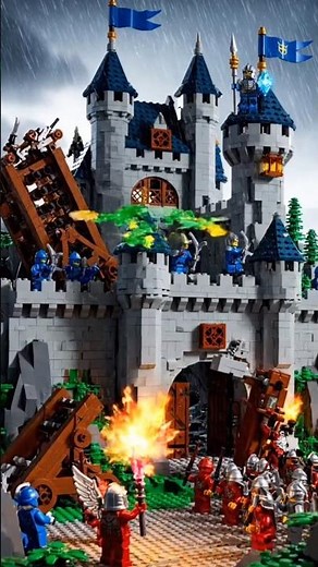 "Epic LEGO Medieval Battle: The Siege of Brickhold Castle" #shorts #lego #warzone