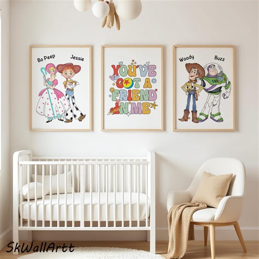 Set of 3 Toy Story Wall Art, Watercolor Toy Story Prints, Boys Room Decor, Boys Posters Wall Decor, Kids Wall Art, Digital Download - Etsy