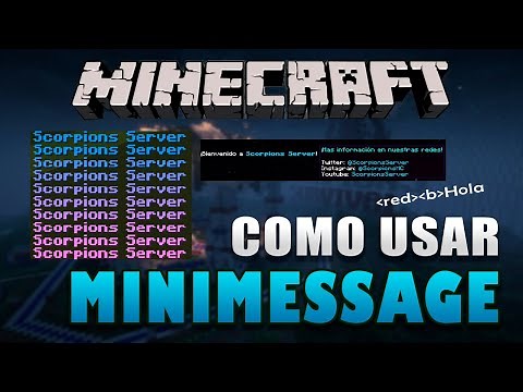 Como Usar MINIMESSAGE en tu SERVER - Minecraft