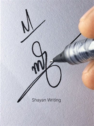 Stylish M signature design | #signature #handwriting #signaturedesign #fyp #M
